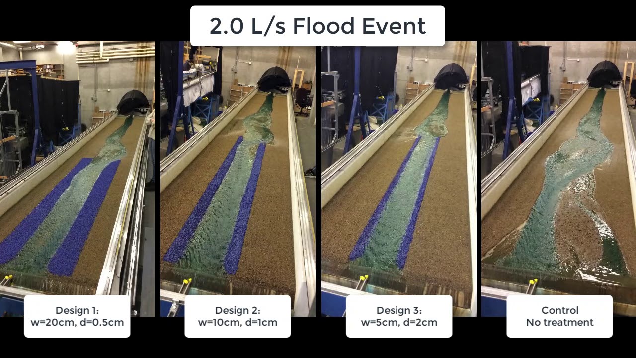 Testing the use of large grains as bank stabilization material
