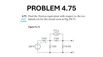 Problem 4.75 (Nilsson) Find the Norton equivalent with respect to the terminals a,b for the circuit