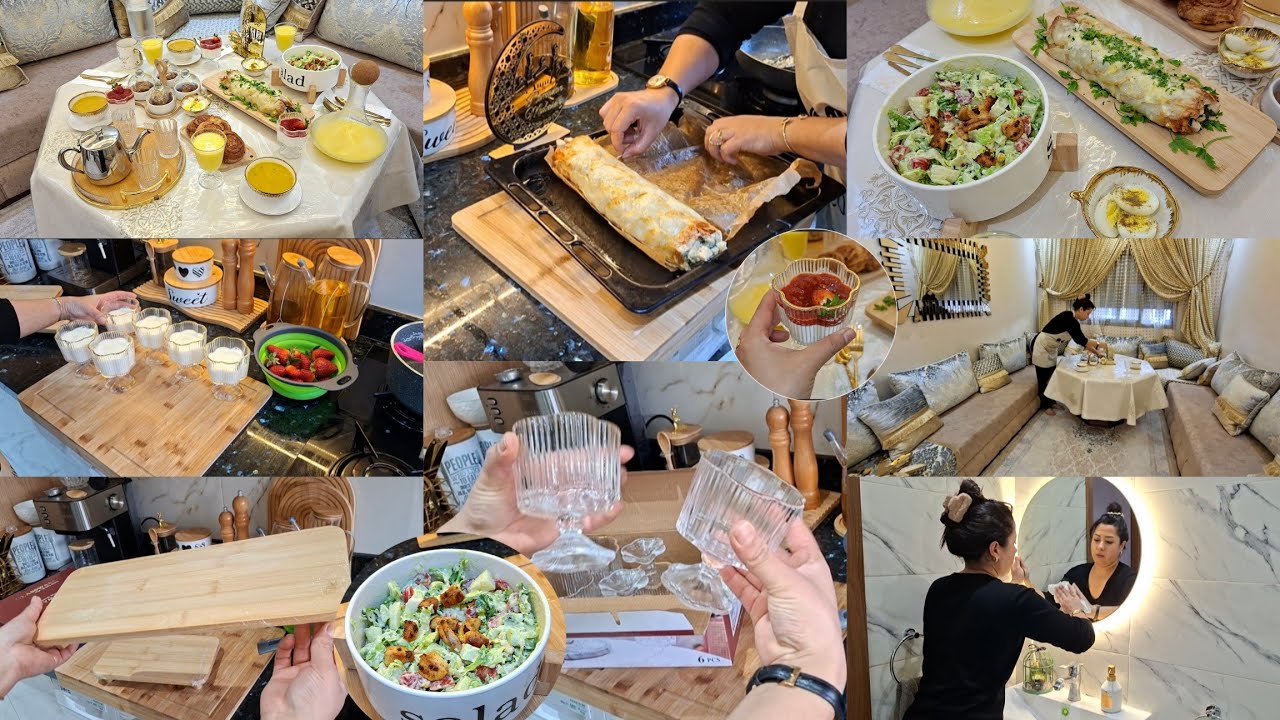 روتين رمضاني رابع يوم🌛 بسبب هادشي تفرقنا 😔كولشي ساهل بلا تعب من كل فن طرب👌رولي بالبطاطا ✨️سلطة بصوص🥑