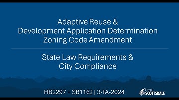 Adaptive Reuse & Development Application Determination Text Amendment