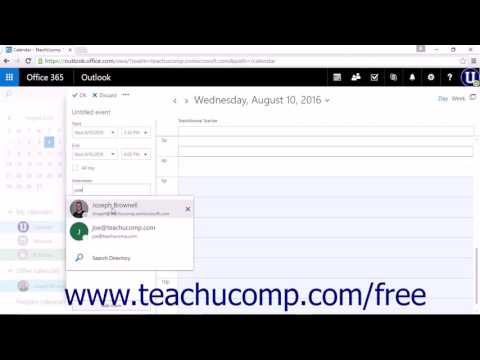 Outlook on the Web Tutorial Using the Scheduling Assistant Microsoft Training