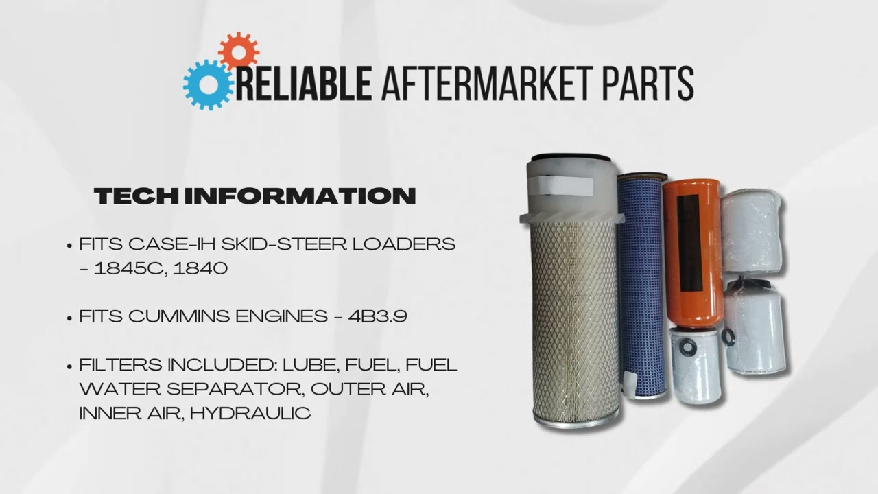 Maintenance Filters Kit Fits Case 1845C & 1840 Axial Seal Air Filters