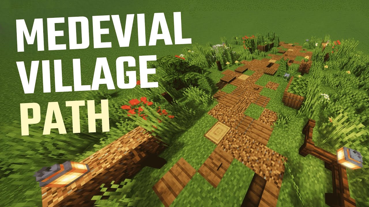 How to Build Medevial Village Path in Minecraft [Tutorial] - YouTube