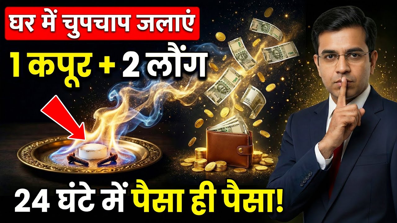 घर में 1 कपूर और 2 लौंग जलाते ही... 24 घंटे में पैसा ही पैसा होगा | Camphor Money Manifestation