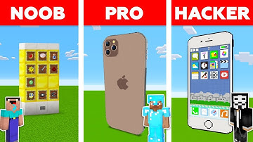 Minecraft NOOB vs PRO vs HACKER: IPHONE BUILD CHALLENGE in Minecraft / Animation