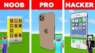 Minecraft NOOB vs PRO vs HACKER: IPHONE BUILD CHALLENGE in Minecraft / Animation