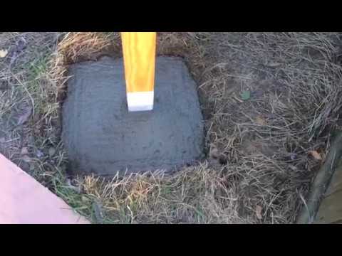how to install an led security light post & concrete