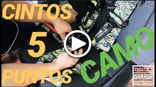 CINTURONES DEPORTIVOS DE  SEGURIDAD CAMO 5 PUNTOS NRG INNOVATIONS SEAT HARNESS SFI APPROVED / garag