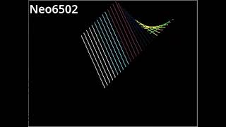 Neo6502 with RP2040 LINE DRAW, compared to Commander X16 with FPGA Vera graphics