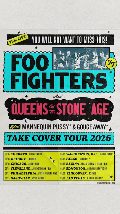 DO YOU LOVE ROCK AND ROLL???JOIN US AT THE TAKE COVER TOUR 2026 - Sign up for the presale now!