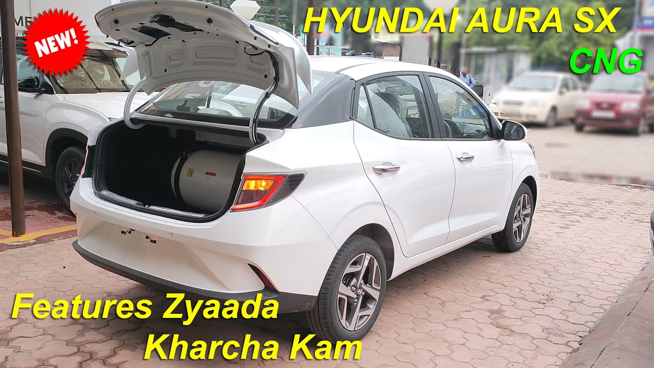 HYUNDAI AURA SX CNG 2022 ! FEATURES LOADED CNG CAR ️ YouTube