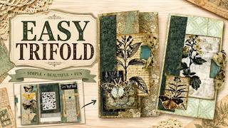 Easy Trifold Junk Journal Tutorial | Simple Paper Craft With Beautiful Results