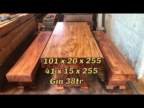 Video Bán bộ bàn ghế k3 ( 3 tấm ) gỗ Lim nguyên khối giá... - youtube