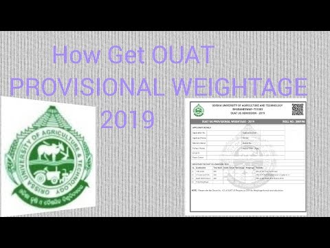 How check OUAT  provisional weightage 2019.... ||download pdf