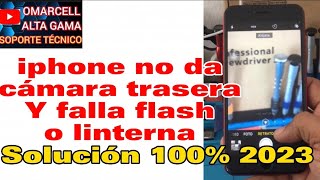 iPhone 8 Plus no da cámara trasera y falla linterna o flash