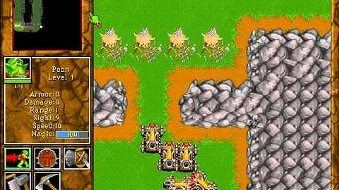 Dodge The Catapults (Warcraft II Custom Map) Preview Run