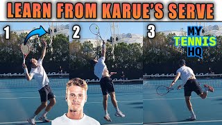 Karue Sell Serve Analysis- So Simple, But So Ideal! | Tennis Serve Lesson