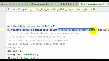 Lecture 10 : Passing data table to Cucumber scenario steps in Java