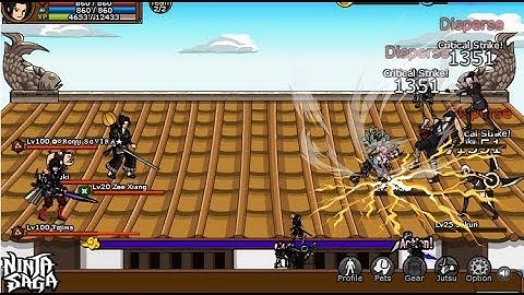 Ninja saga Exam lv 60 with bug recruit lv 100 no token