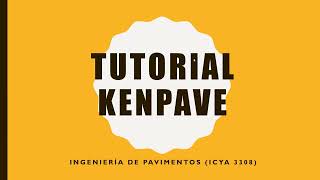 Tutorial KENPAVE