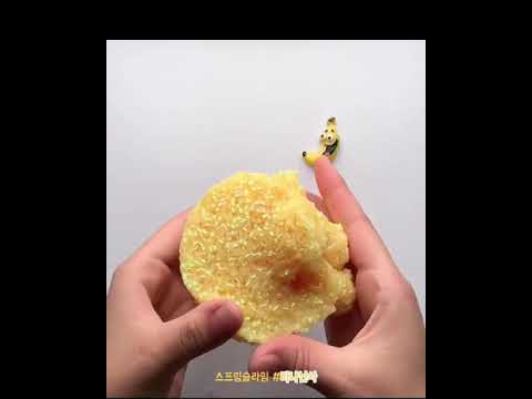 Satisfying Banana Glitter  Slime relax ASMR/Subscribe my channel for more  #shorts