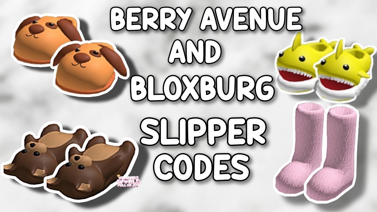 SLIPPER CODES FOR BERRY AVENUE, BLOXBURG & ALL ROBLOX GAMES THAT ALLOW ...