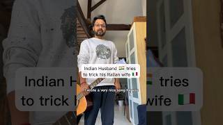 Indian husband tries to fool Italian wife 😈 #shorts #comedy #indianitalian