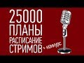 25000 - Планы, реклама, расписание стримов + инфа про конкурс