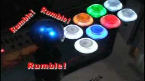 MS4R MODZ RUMBLE ARCADE STICK JOYSTICK with Rapid Fire
