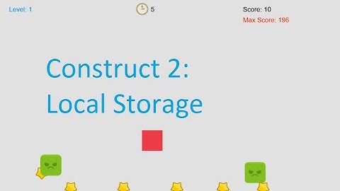 Local Storage in Construct 2