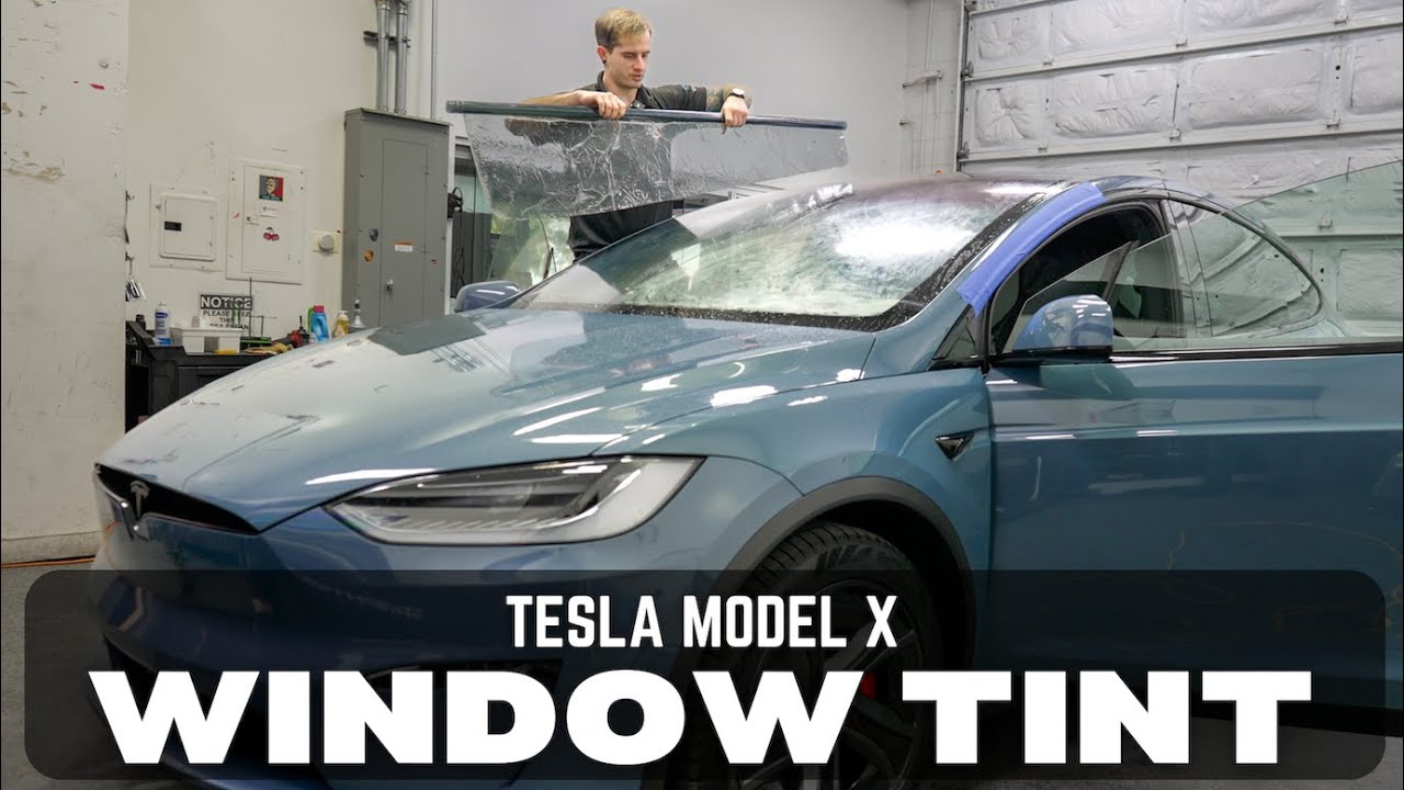 2025 - Тонировочная пленка 3M Crystalline для Tesla Model X Plaid - Установка цельной тонировочно...