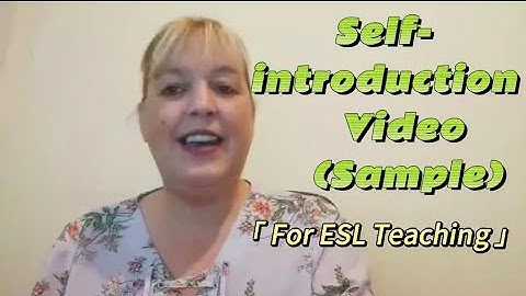 ESL Teacher Introduction Video(For Online Teaching) 2024