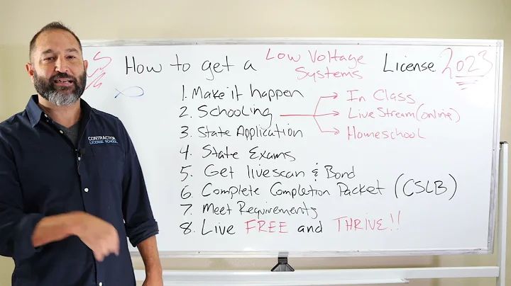 How to get a Low Voltage Contractors License in 2023 (C7) - CLS