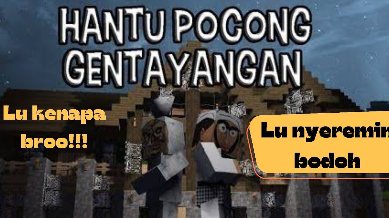 minecraft horor Hantu pocong gentayangan, 
