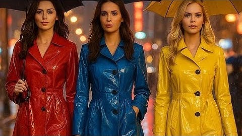 Waarschijnlijk de meest trendy, veeleisende regenjasmode uit Parijs @fashiontv