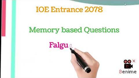 IOE Entrance memory based questions 2078- falgun 09.