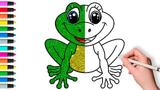 Как Нарисовать Лягушку 🐸 Мультик Раскраска Для Детей