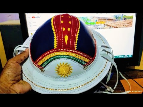 CHAPÉU DE COURO DO VAQUEIRO NAS CORES DE PERNAMBUCO.