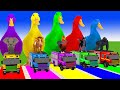 Long Slide Game with Cow Elephant Gorilla Hippopotamus Tiger 3d Animal Game Funny 3d Animals