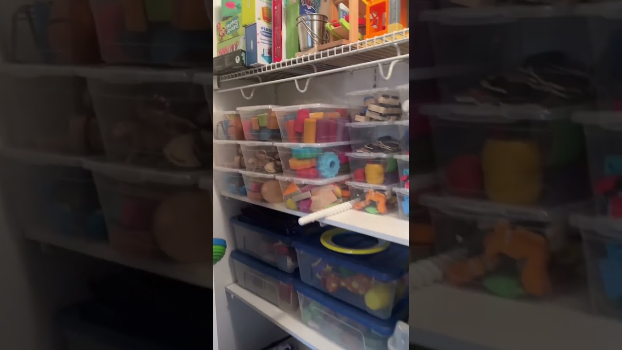 How I store all my kids&rsquo; toys! | Kids Toy Organization #organization #kidsroom #toyorganization