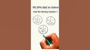 99.29% fail to solve | Find missing number #shorts @Mathsmandi