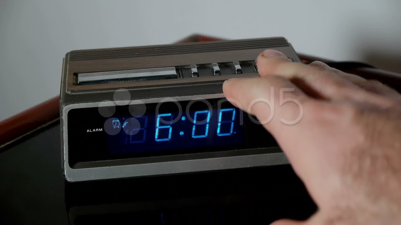 Alarm Clock Wake Up Snooze (HD). Stock Footage