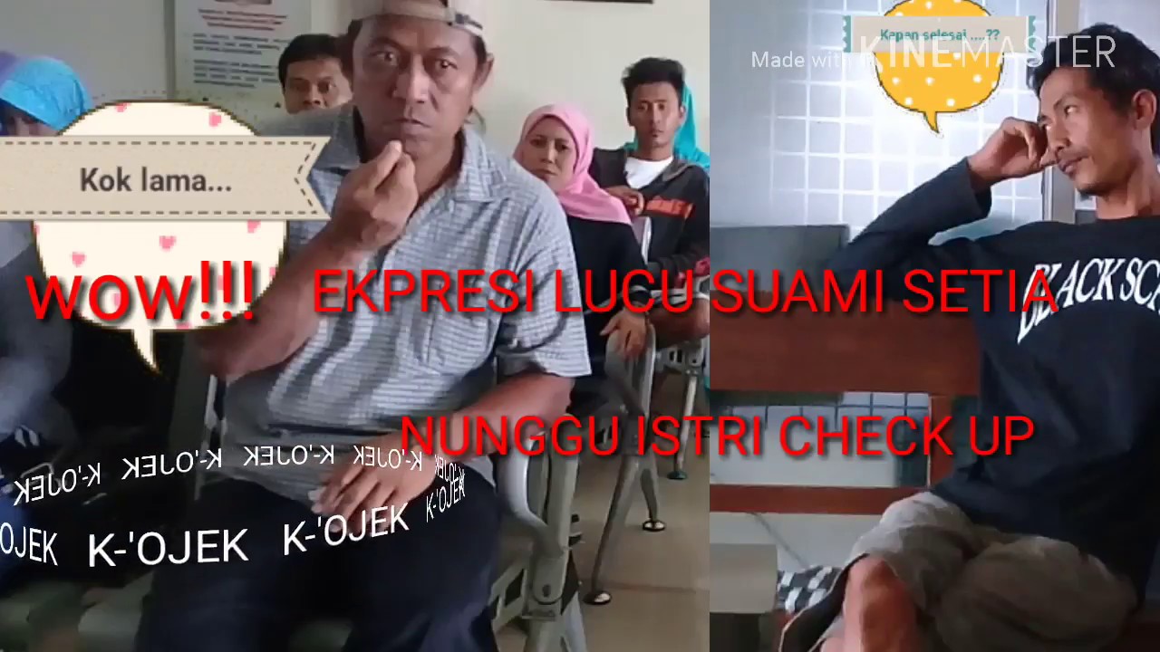 Wow EKSPRESI LUCU SUAMI SETIA NUNGGU ISTRI HAMIL CHECK UP YouTube