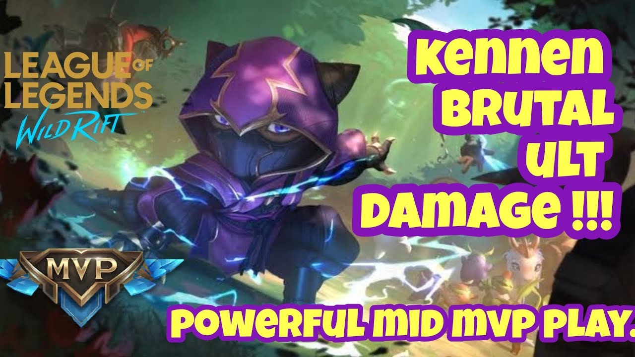 Wild Rift KENNEN Brutal Ult Damage!!! PowerFul Mid MVP Play.. League of Legends Alph WR