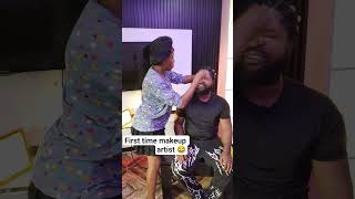 first time makeup artist 😂 #trending #funny #viral #comedy #shorts #highlights