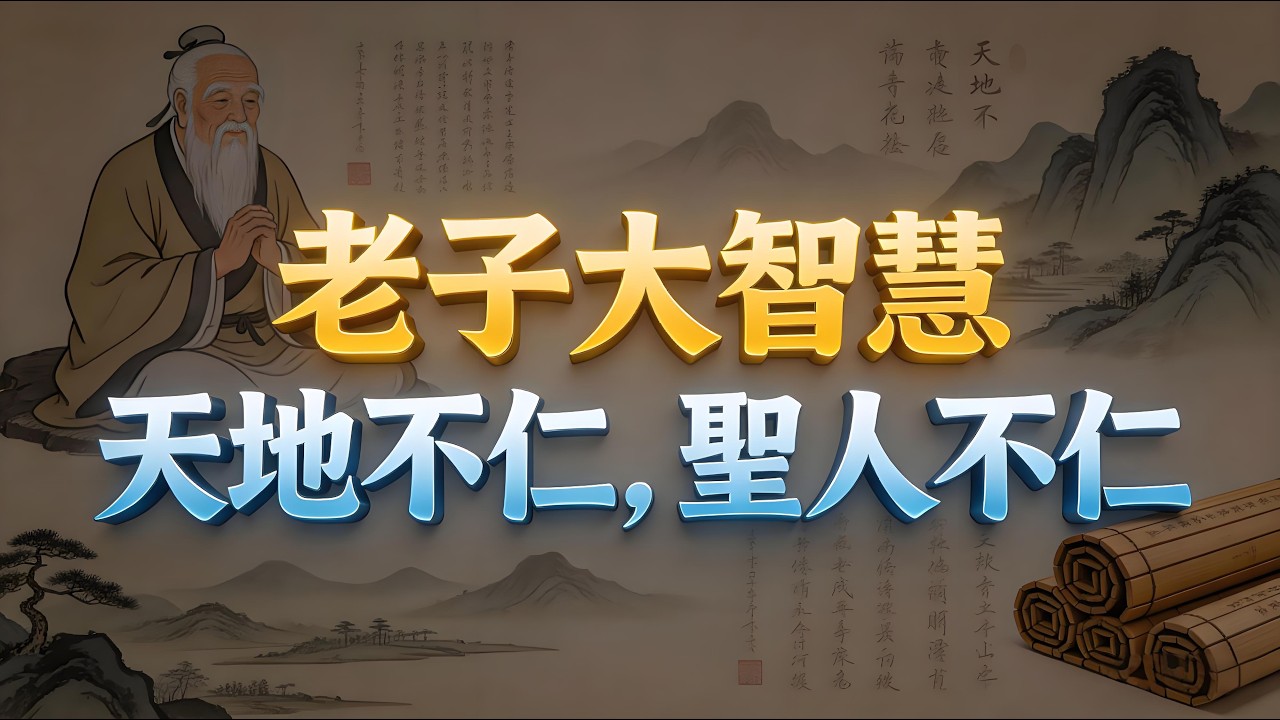 老子大智慧：天地不仁，聖人不仁！被誤解最深的一句話，這不是冷酷，而是最高級的公平！
