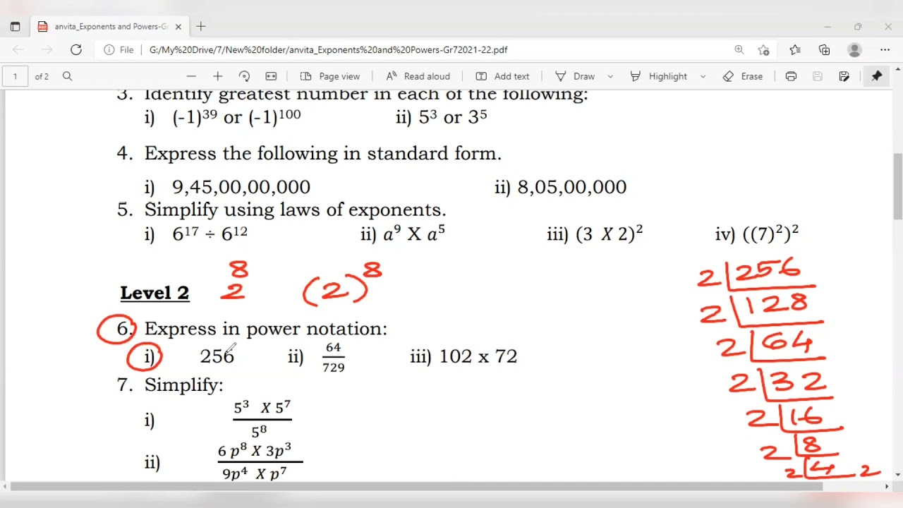 exponents-and-powers-class-7-worksheet-youtube