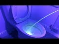 Uv light shows the unseen splashes created by standing urination