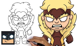 how to draw sabretooth the x men