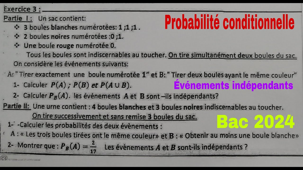 probabilites conditionnelles.....evenments independants.....math 2bac